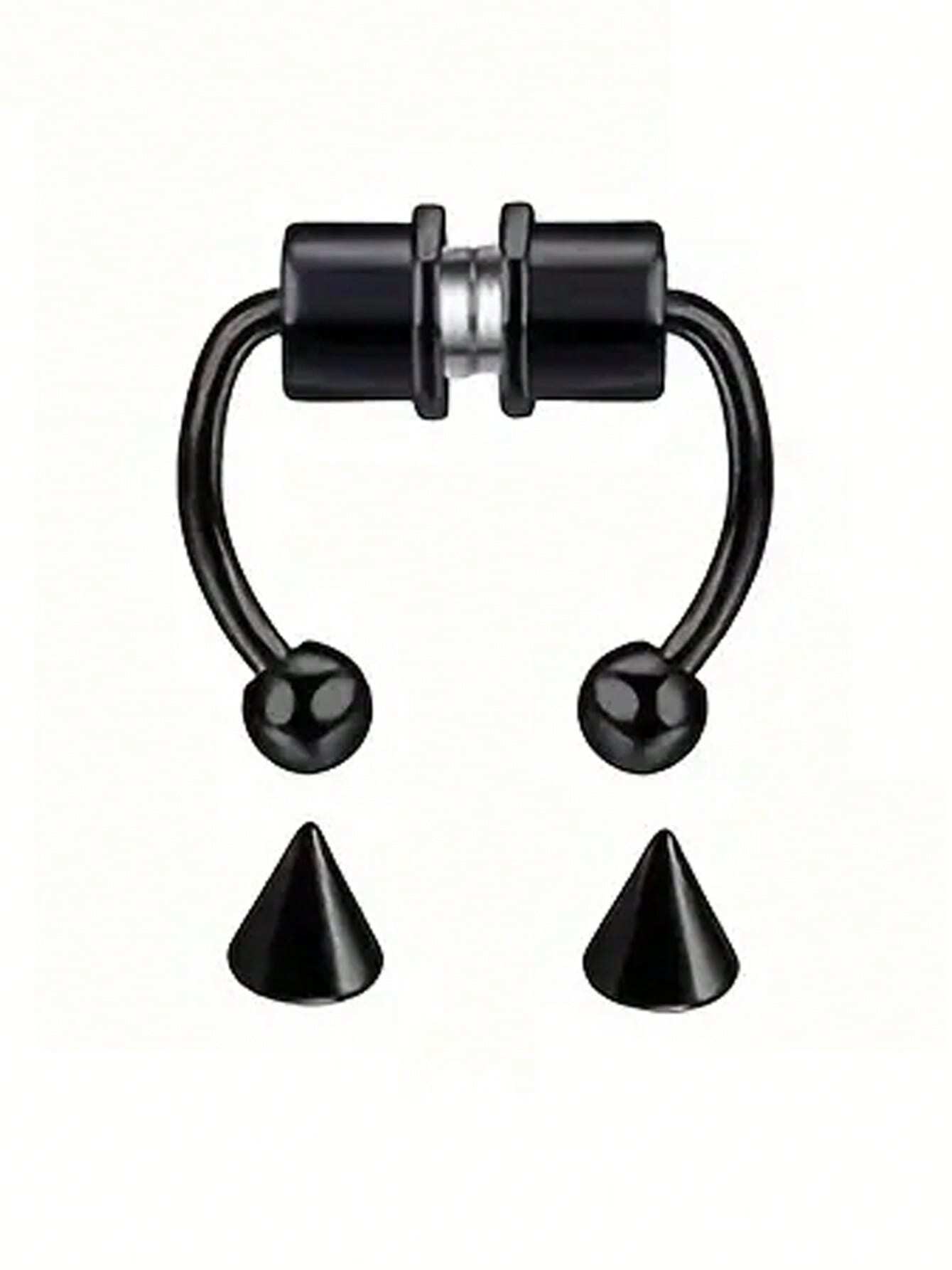 6608 1b-071 Goth 1 pieza Aro para la nariz magnético no perforado