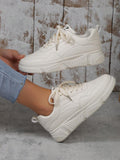 10642 1t-010 Zapatillas deportivas de mujeres con cordón estilo británico