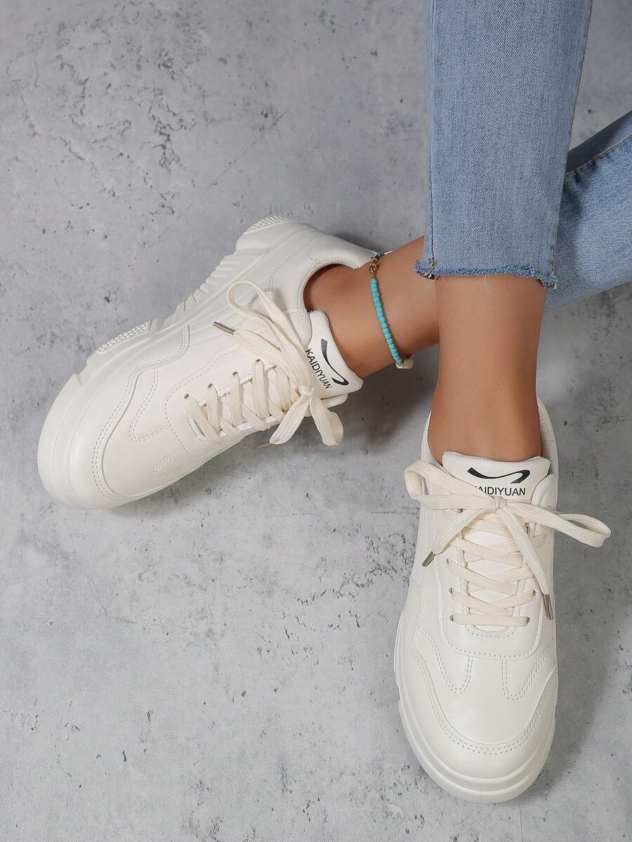 10642 1t-010 Zapatillas deportivas de mujeres con cordón estilo británico