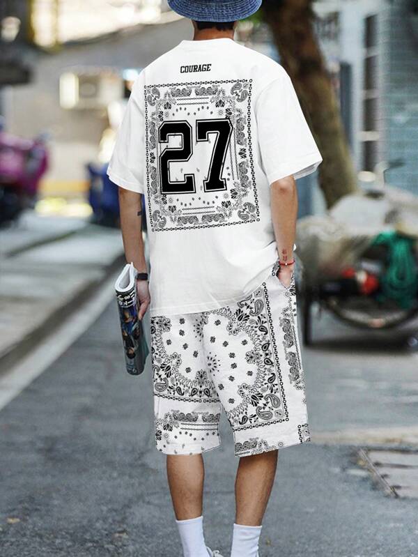 8155 1t-009 SHORT con estampado de paisley