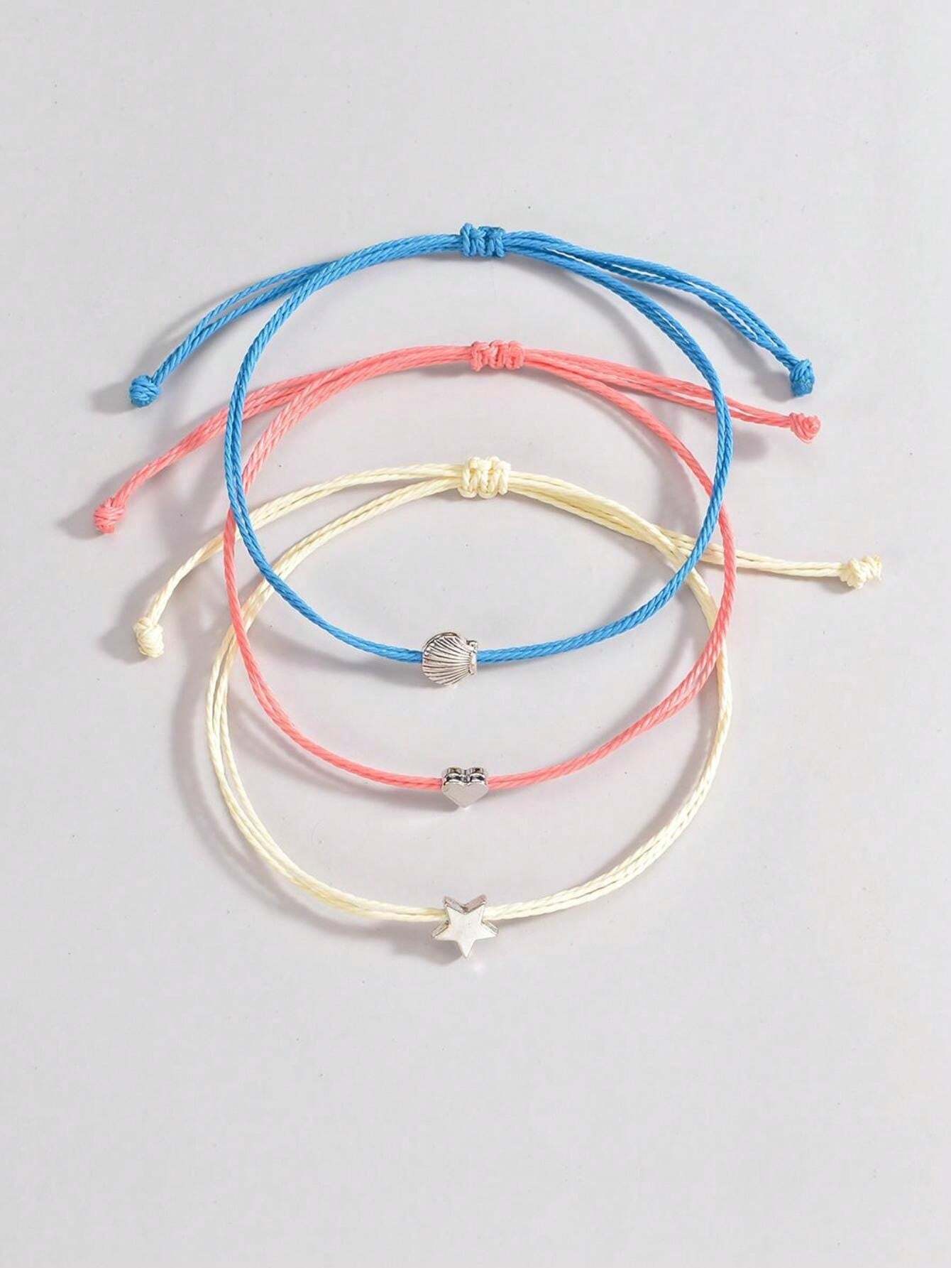 6610 1b-063 Set 3 Piezas Estilo Bohemio Aleación En Forma De Corazón