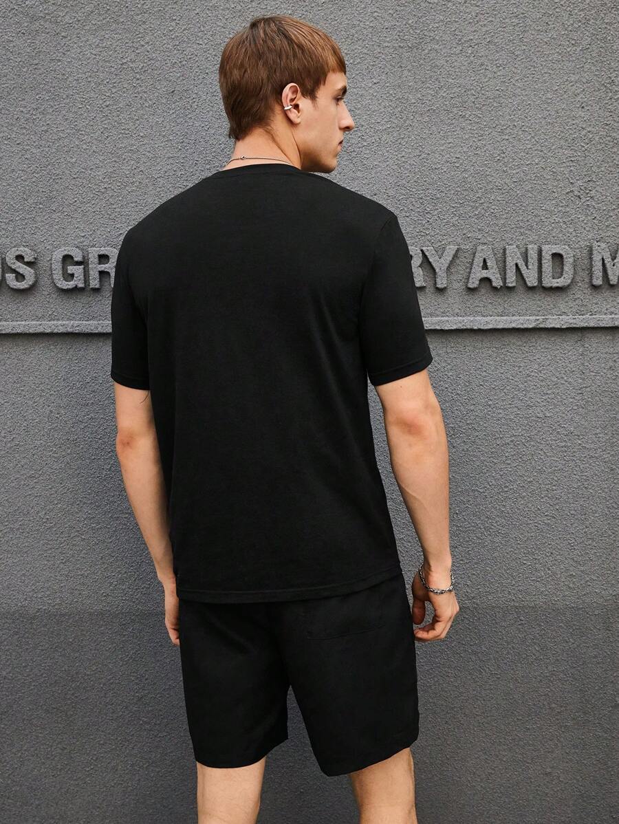 8337 2c-282 Shorts con camiseta con estampado de dibujos animados