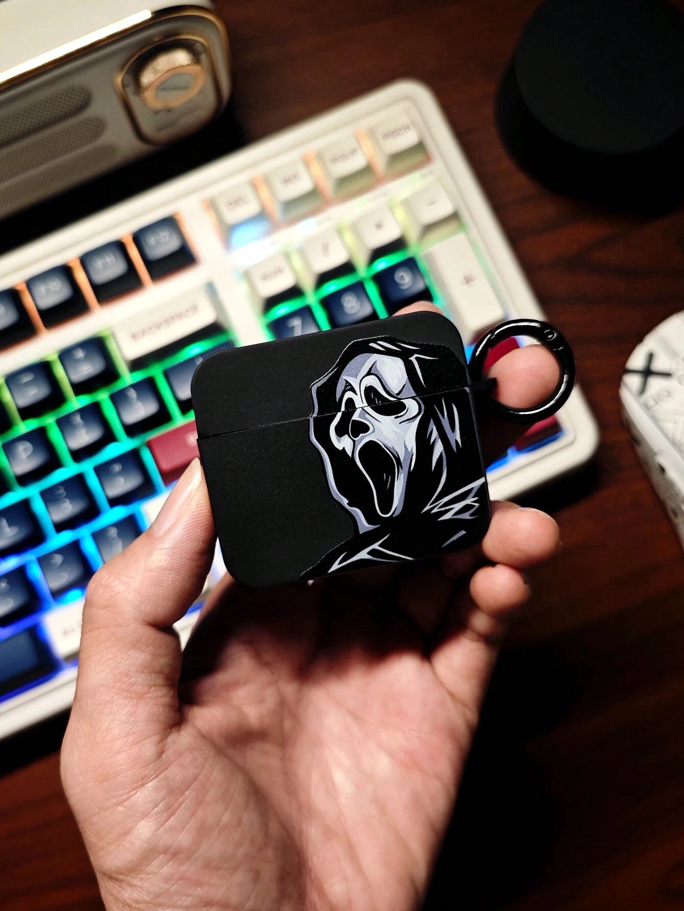 9894 b01-08 Funda para AirPods De Diablo Divertido De Halloween