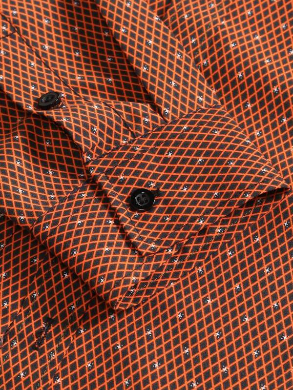 7632 1t-006 Camisa con estampado con botón