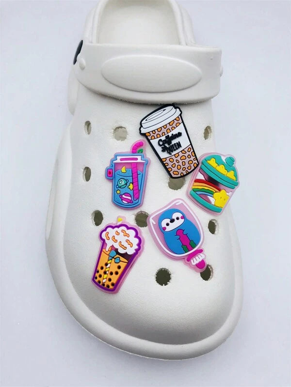 7000 b01-04 Set 10 Unids Conjunto De Accesorios De Zapatos Adorables De Pvc De Dibujos Animados