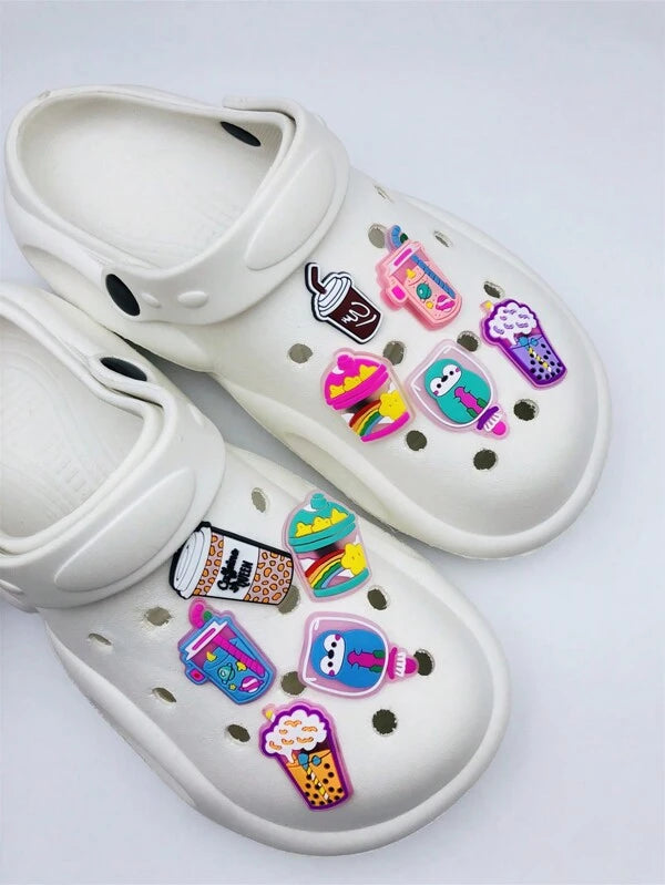 7000 b01-04 Set 10 Unids Conjunto De Accesorios De Zapatos Adorables De Pvc De Dibujos Animados