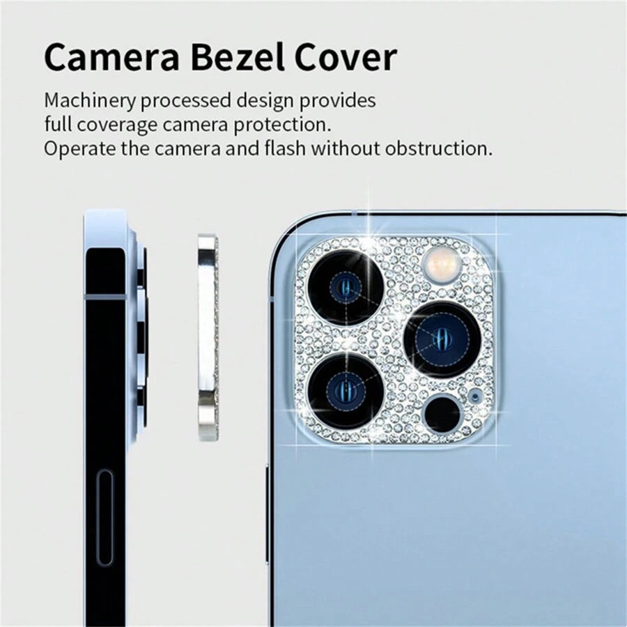 14034 2b-02-12 Protector de lente de cámara Bling compatible