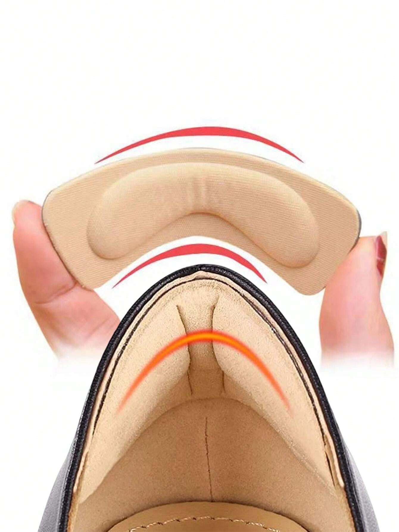 6114 1b-021  Tres Pares anti deslizante almohadón Plantillas de talón para Zapatos