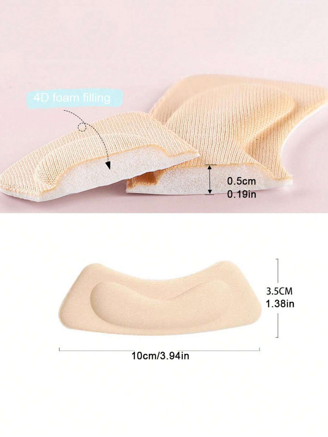 5995 1b-02-17 Tres pares de Plantillas Apretones de talón para Zapatos grande