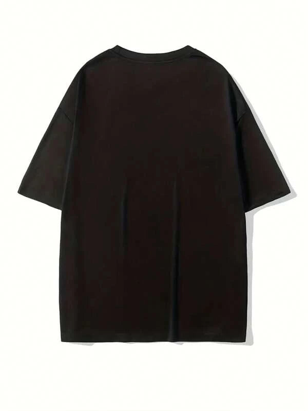 7811 2a-02-13 Camiseta Para Hombres Impresa Con Gato Y Letras