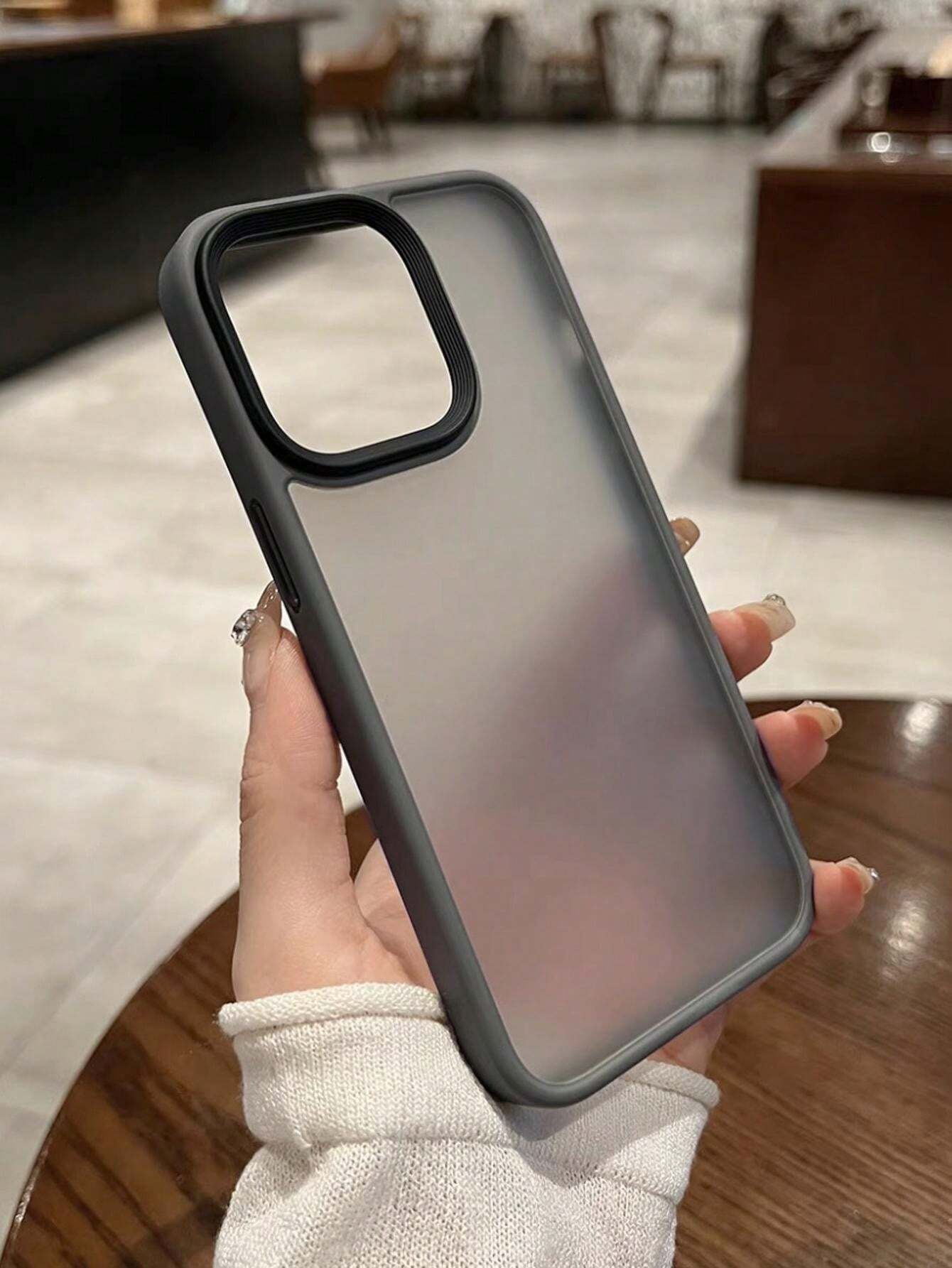 10178 b03-10 Funda Dura Gris Simple Compatible Con Iphone