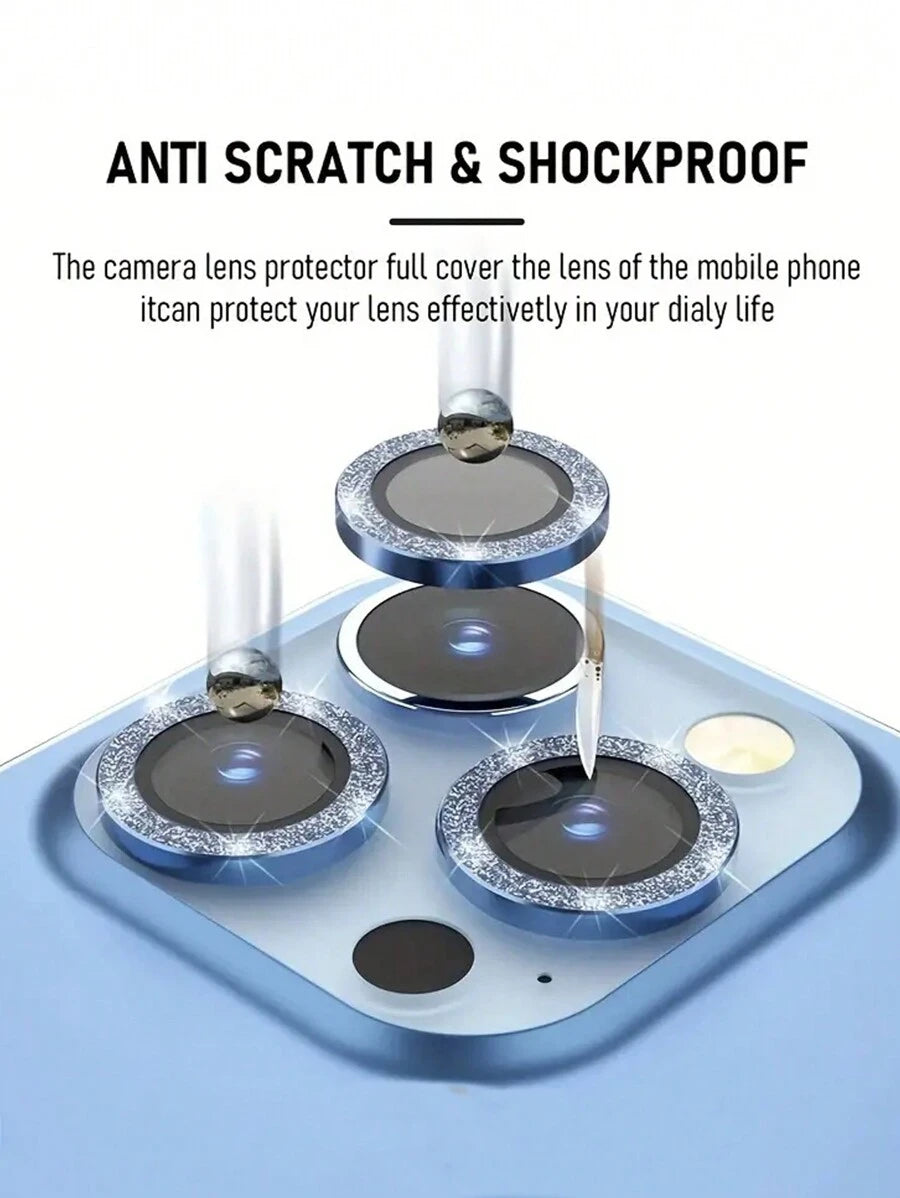 9180 2t-ProCa Protector De Lente Con Purpurina Para La Cubierta De La Cámara De Apple