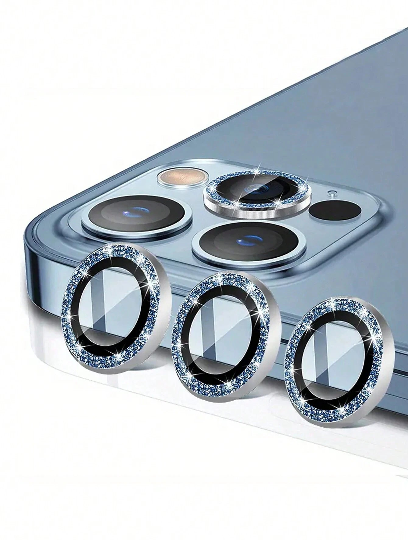 9180 2t-ProCa Protector De Lente Con Purpurina Para La Cubierta De La Cámara De Apple