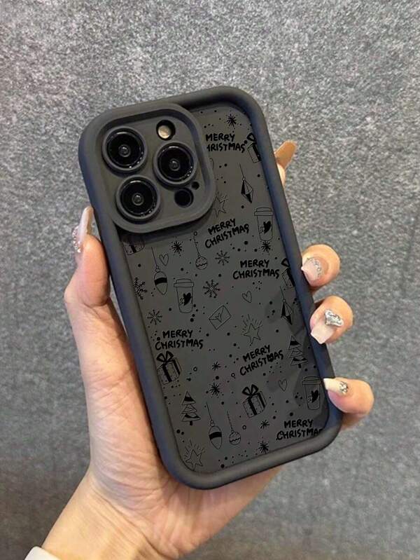 7404 a10-07 Estuche Para Teléfono Con Patrón Popular Navideño Y Simple