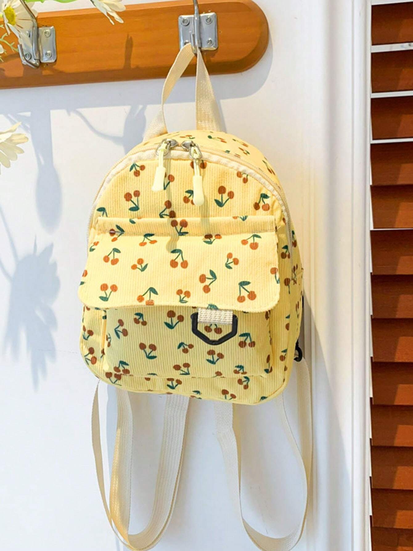 10233 1a-113 Mini Mochila De Pana Con Frutas Y Cerezas