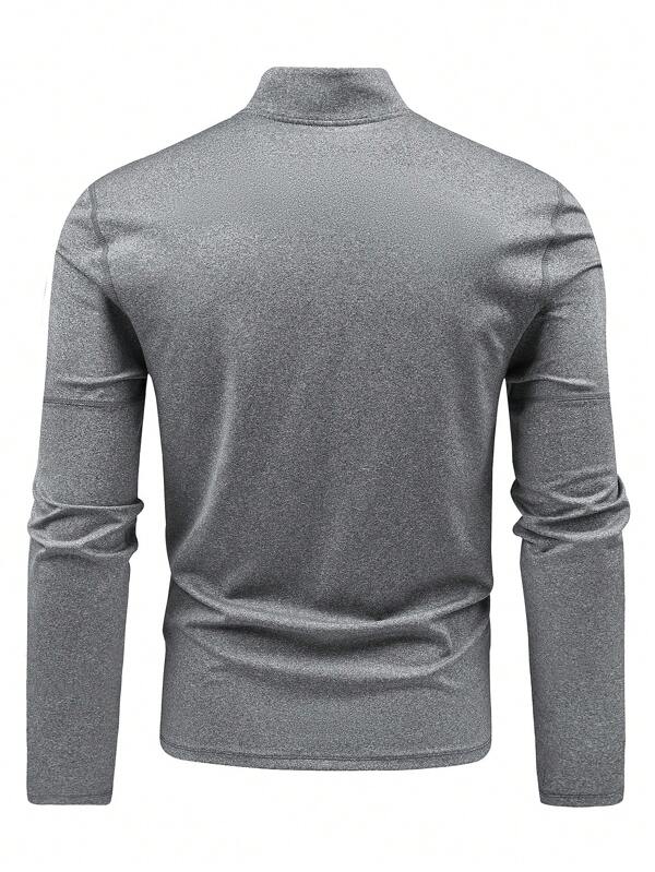 7556 1t-006 Hombres Cazadora deportiva de color combinado con cremallera cuarta