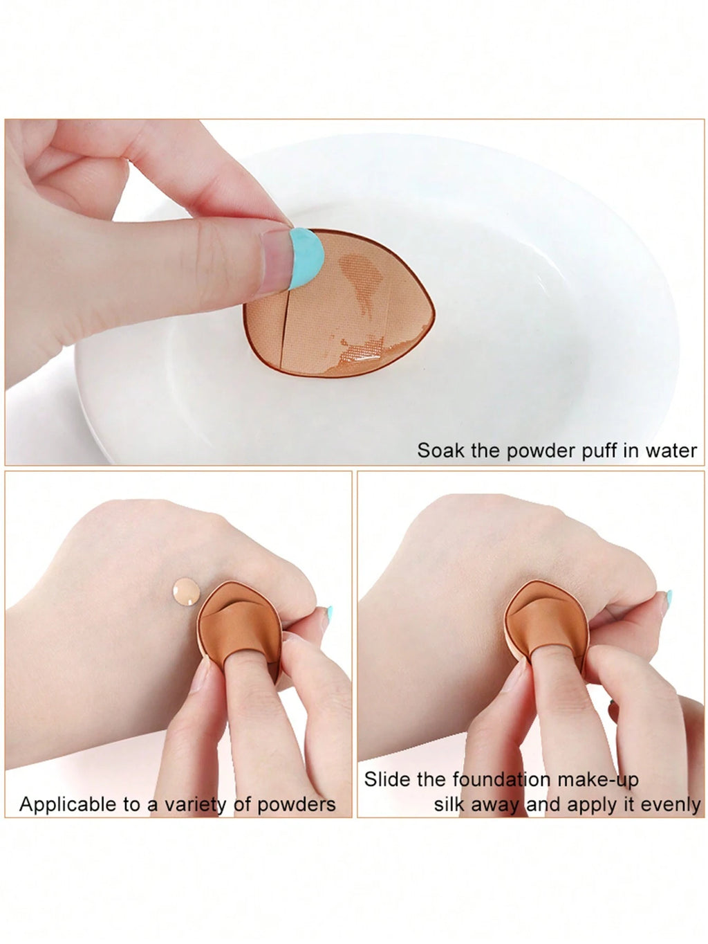 16834 1b-007 Mini Esponjas Acolchadas 6 Pzas