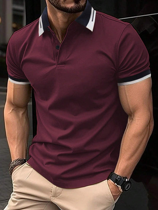 8408 a05-01 Camisa polo ribete en contraste