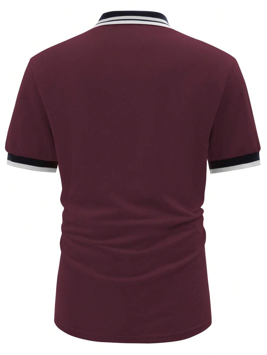 8408 a05-01 Camisa polo ribete en contraste