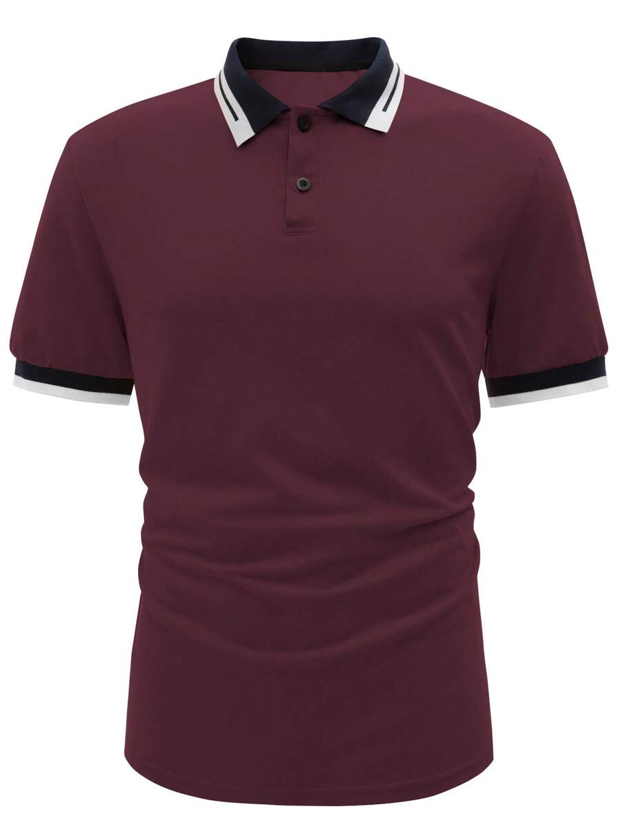 8408 a05-01 Camisa polo ribete en contraste