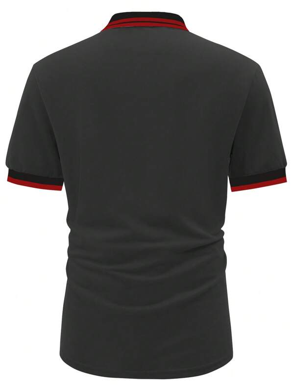 7808 08-07 Camisa polo ribete en contraste