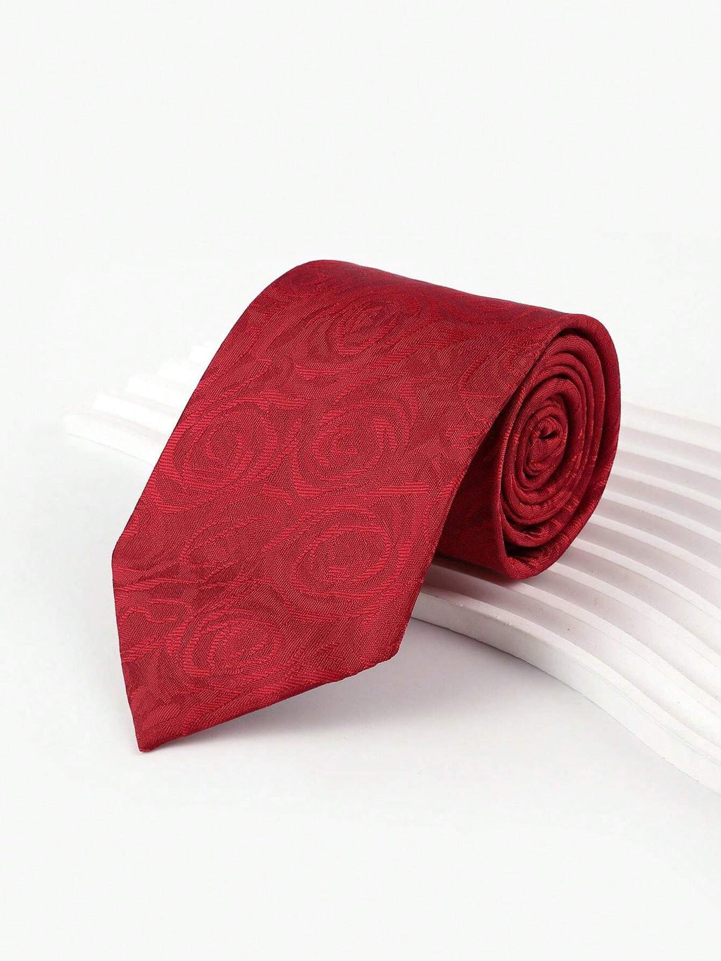 13499 1a-008 Corbata casual impresa con rosa 1 Pza