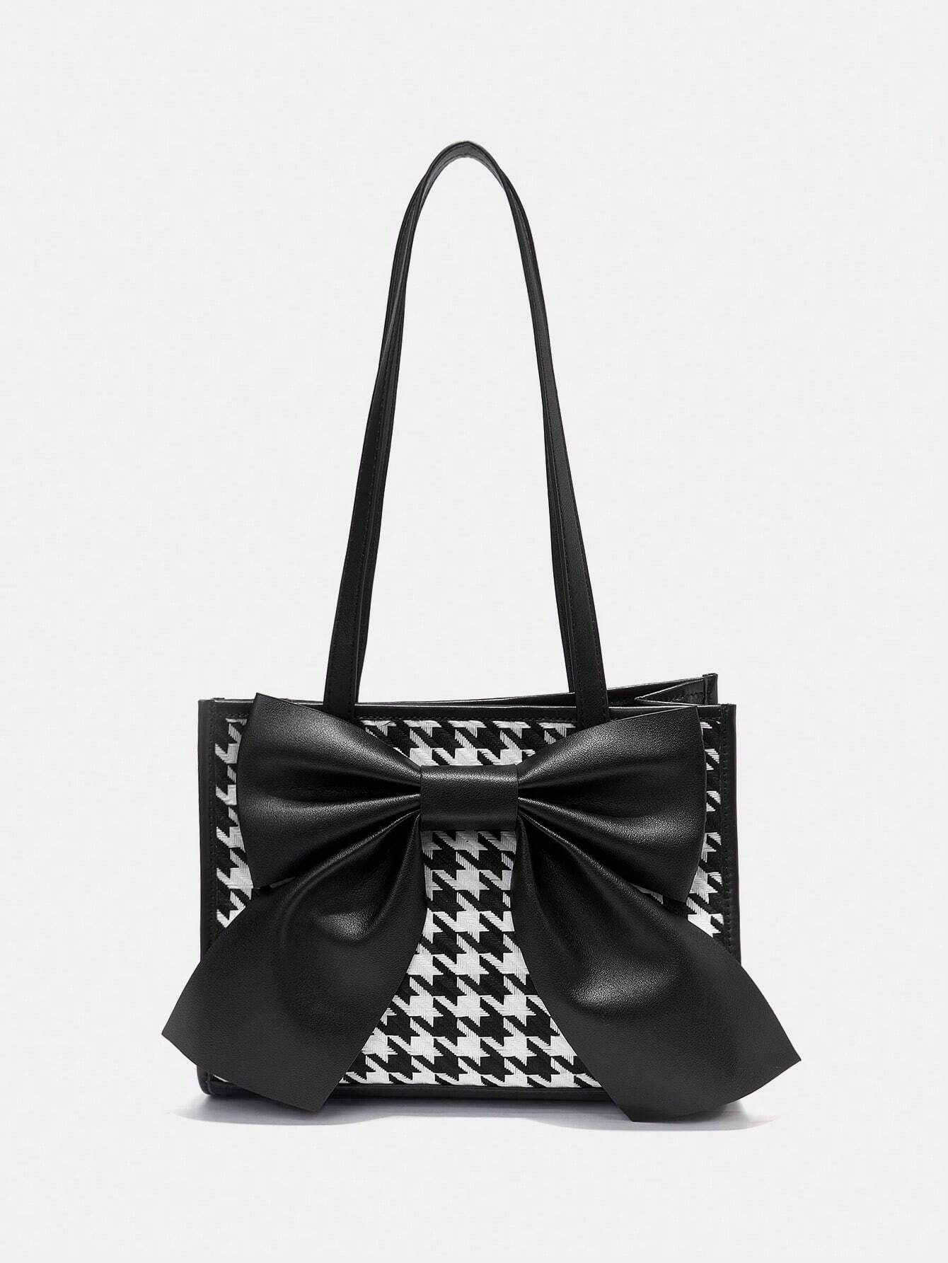 8926 1t-002 Bolso De Hombro Con Patrón Y Decorado Con Lazo