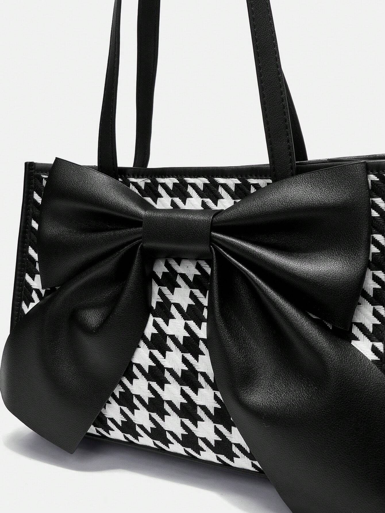 8926 1t-002 Bolso De Hombro Con Patrón Y Decorado Con Lazo