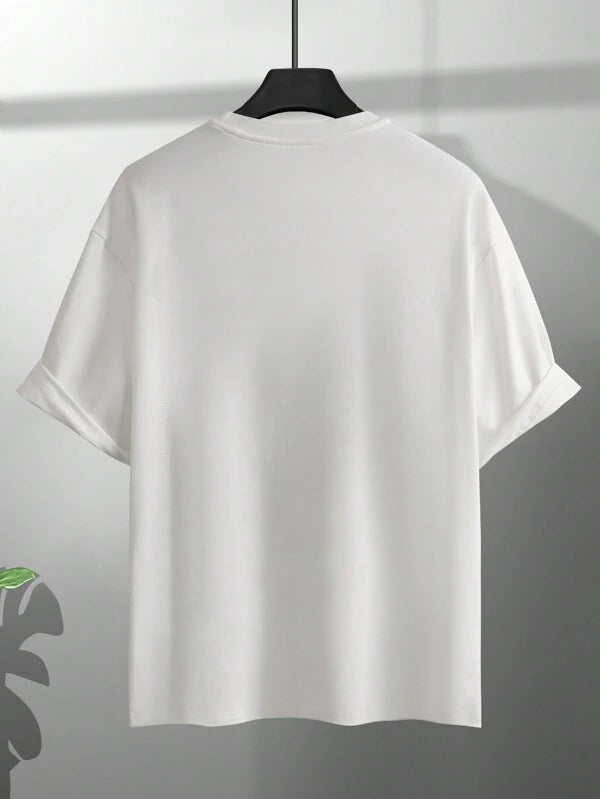 7816 2a-02-11 Camiseta de hombros caídos con estampado de mariposa