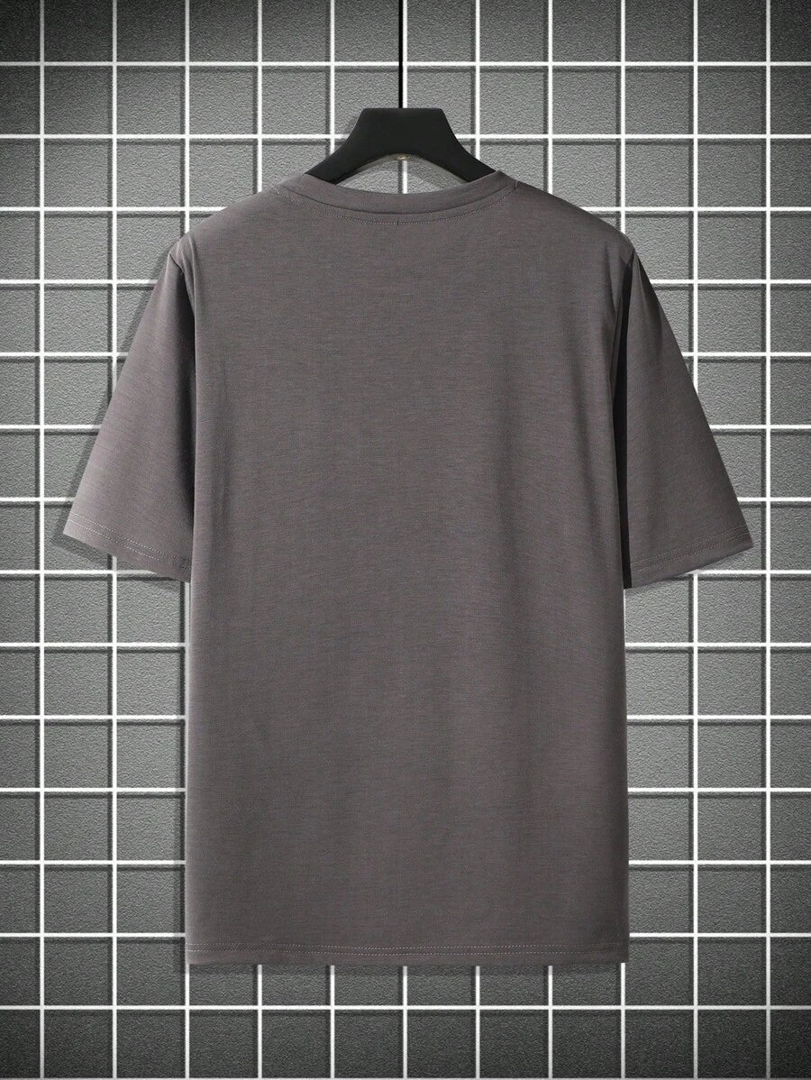 8409 1t-396 Camiseta cruzado con estampado