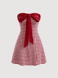 17746 1t-005 Vestido Tubo Con Nudo Delantero 1 Pza