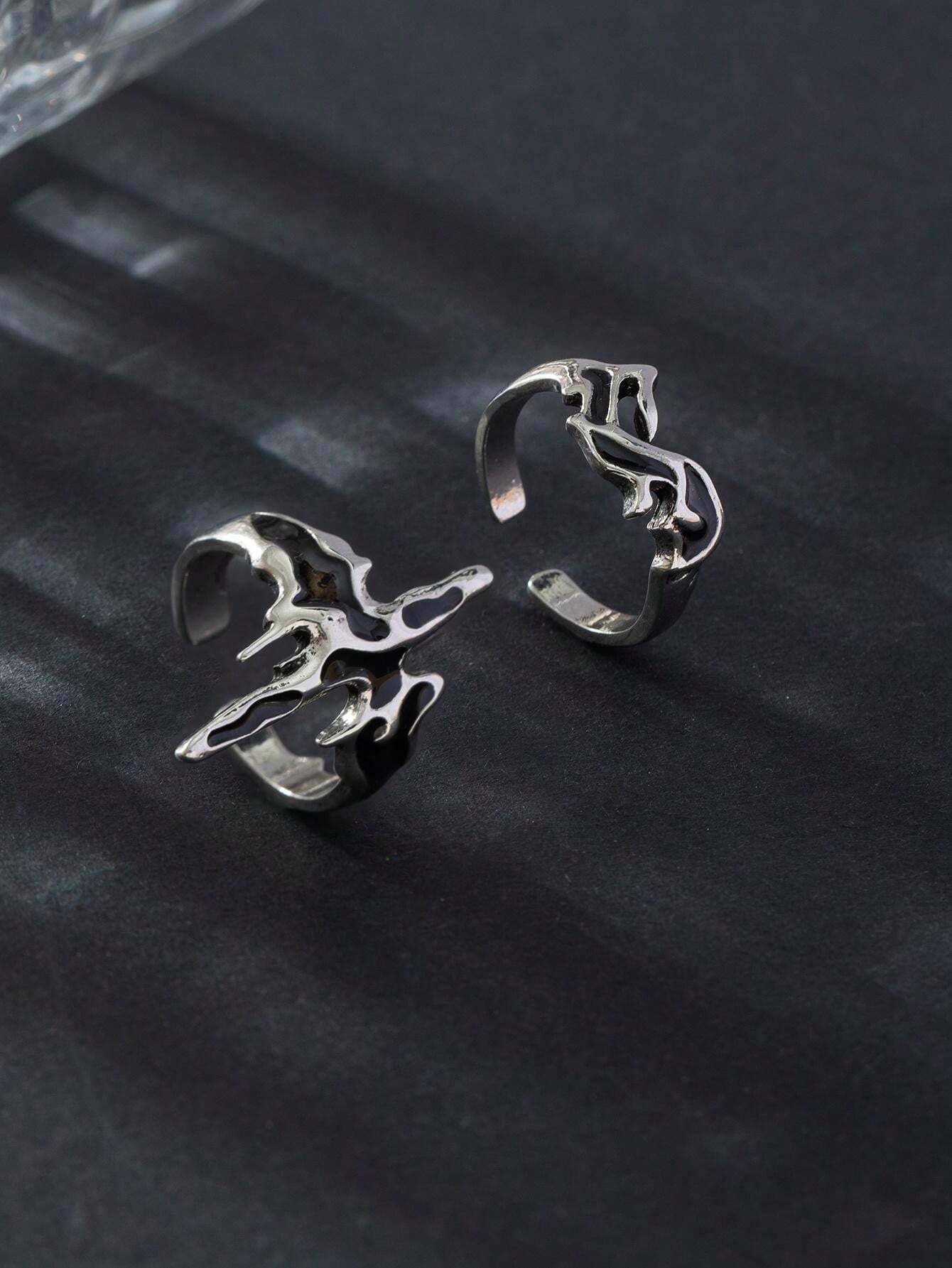 9367 1b-017 Dos Piezas/set Anillo De Estilos Gótico Unisex