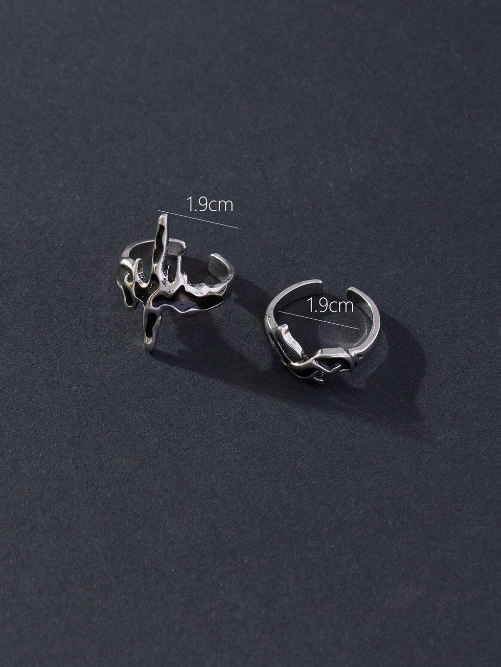 9367 1b-017 Dos Piezas/set Anillo De Estilos Gótico Unisex