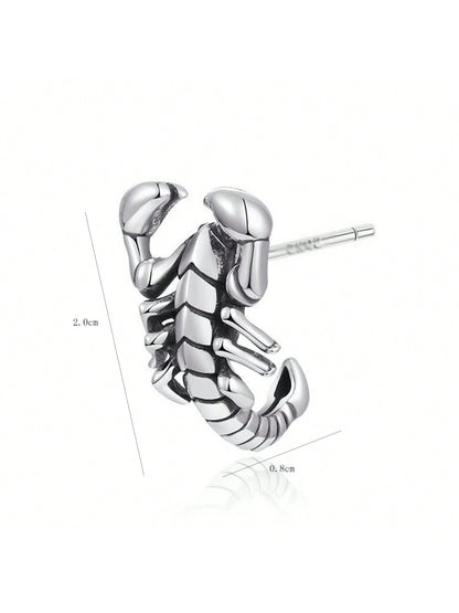 15111 1b-04-01 Aretes Forma De Escorpión 2 Pzas