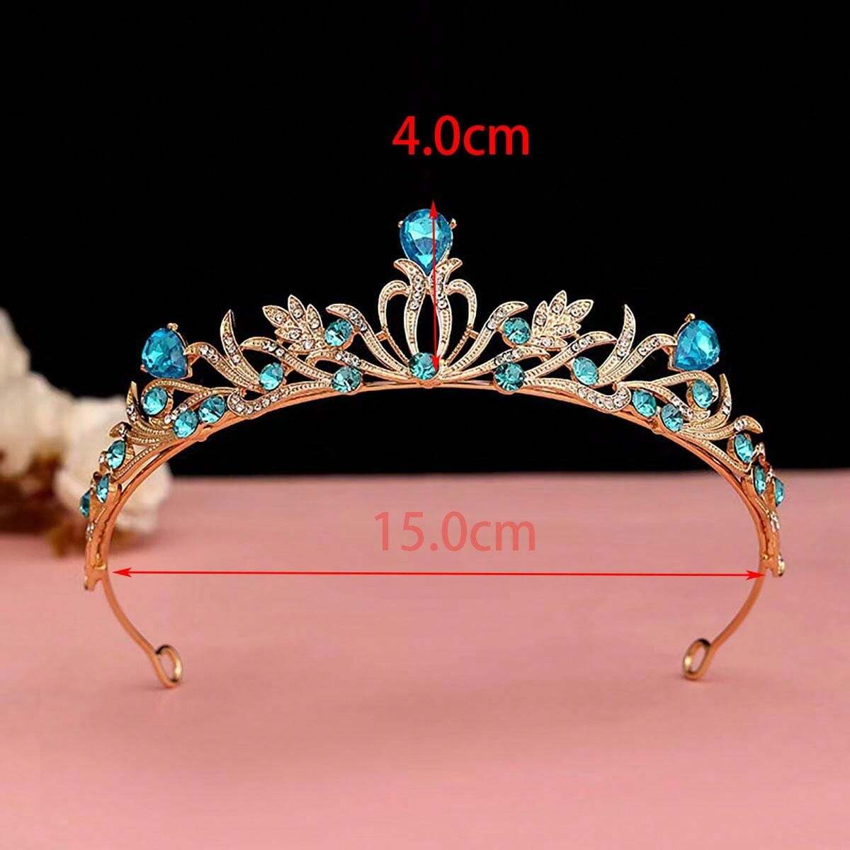 12139 1c-030 1 Pieza De Corona De Diamantes De Imitación De Novia Para La Cabeza