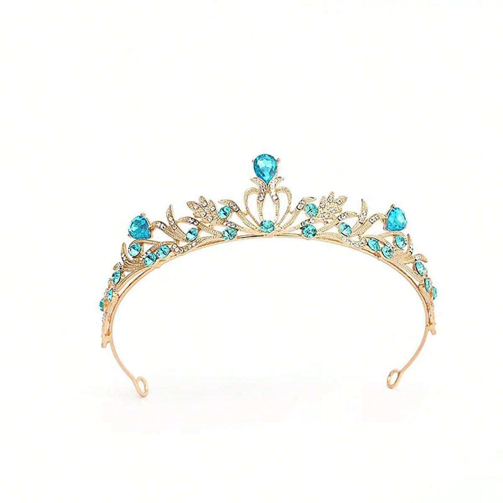 12139 1c-030 1 Pieza De Corona De Diamantes De Imitación De Novia Para La Cabeza