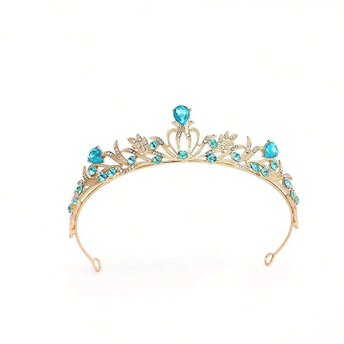 12139 1c-030 1 Pieza De Corona De Diamantes De Imitación De Novia Para La Cabeza