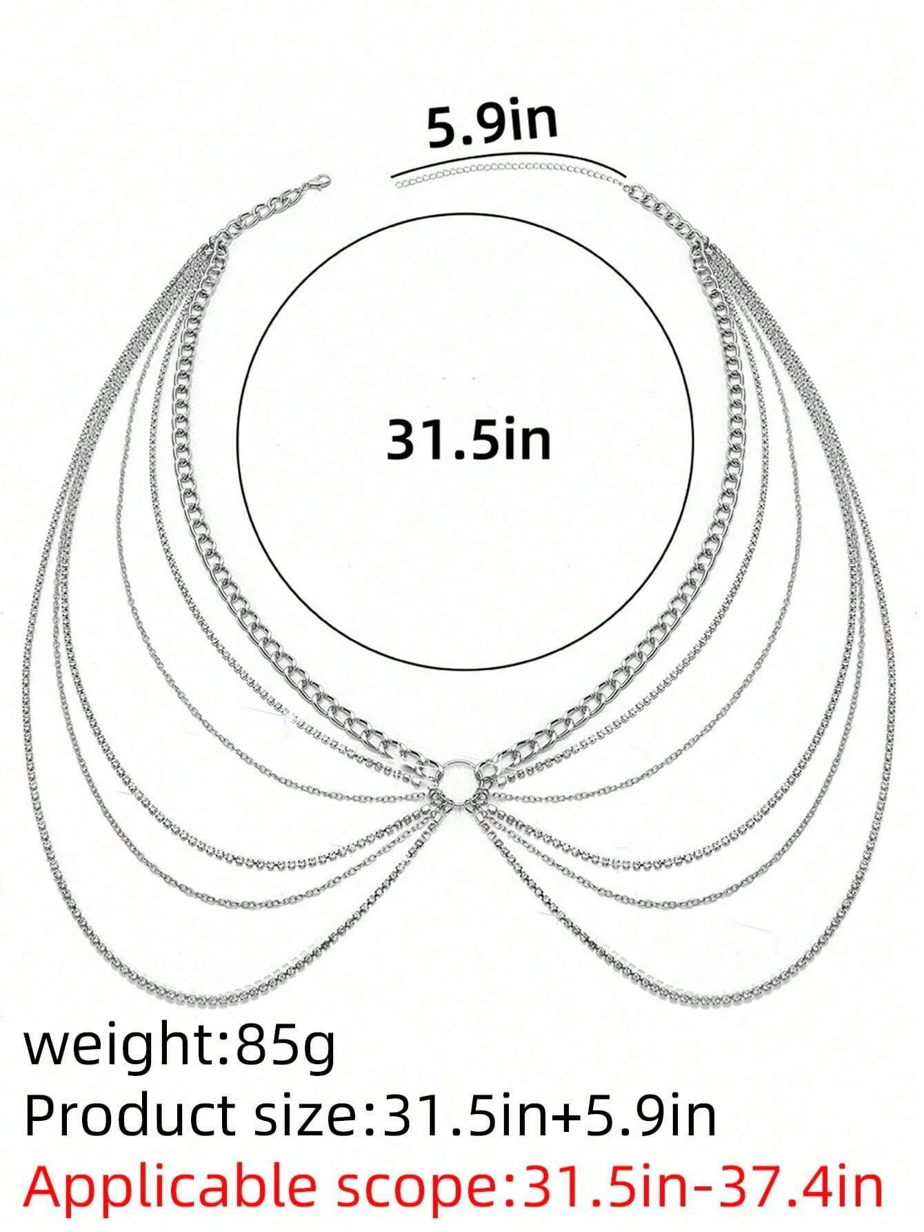 10264 2b-01-01 Joyería De Cadenas Para la cintura Con Diamantes De Imitación