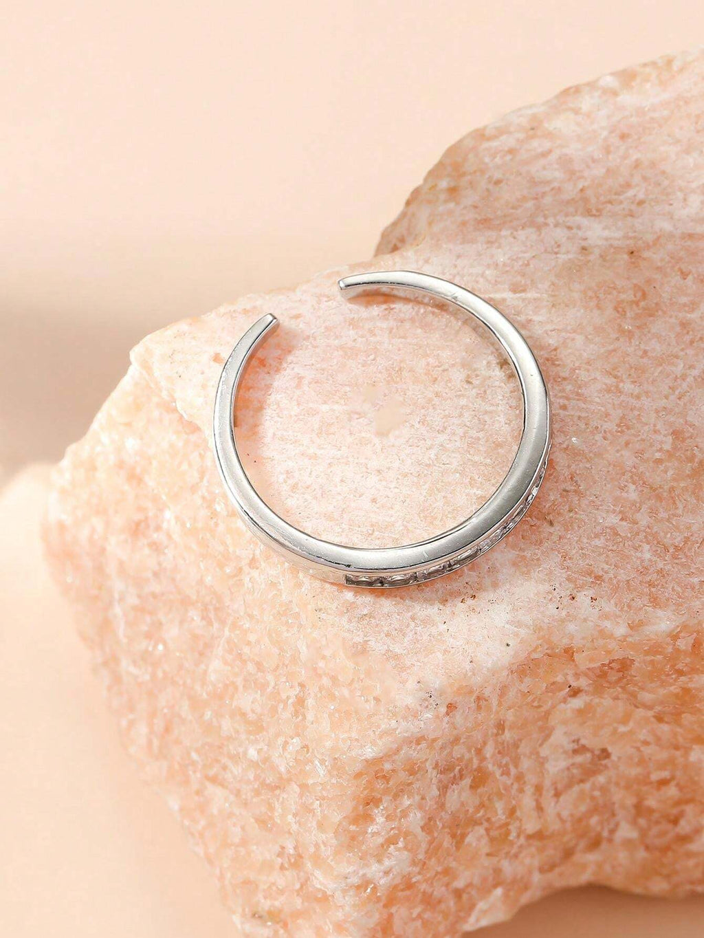 11483 1b-072 1 Pieza Anillo De Talla Única Con Diamantes De Imitación Cuadrados Y Estilo De Moda Para Fiesta De Mujeres Ajustable