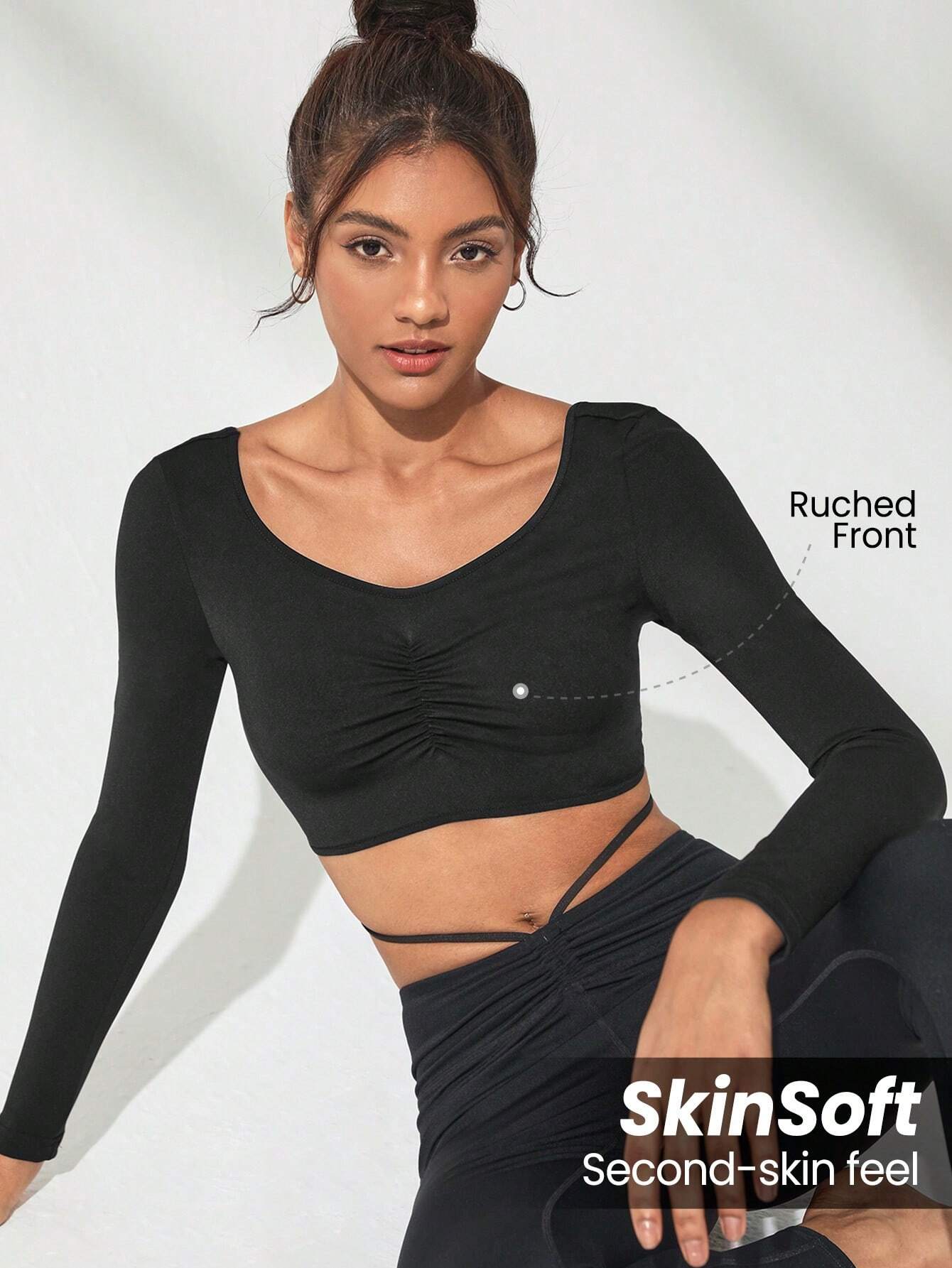 9214 1t-011 Camiseta Deportiva Corta De Mujer De Color Negro