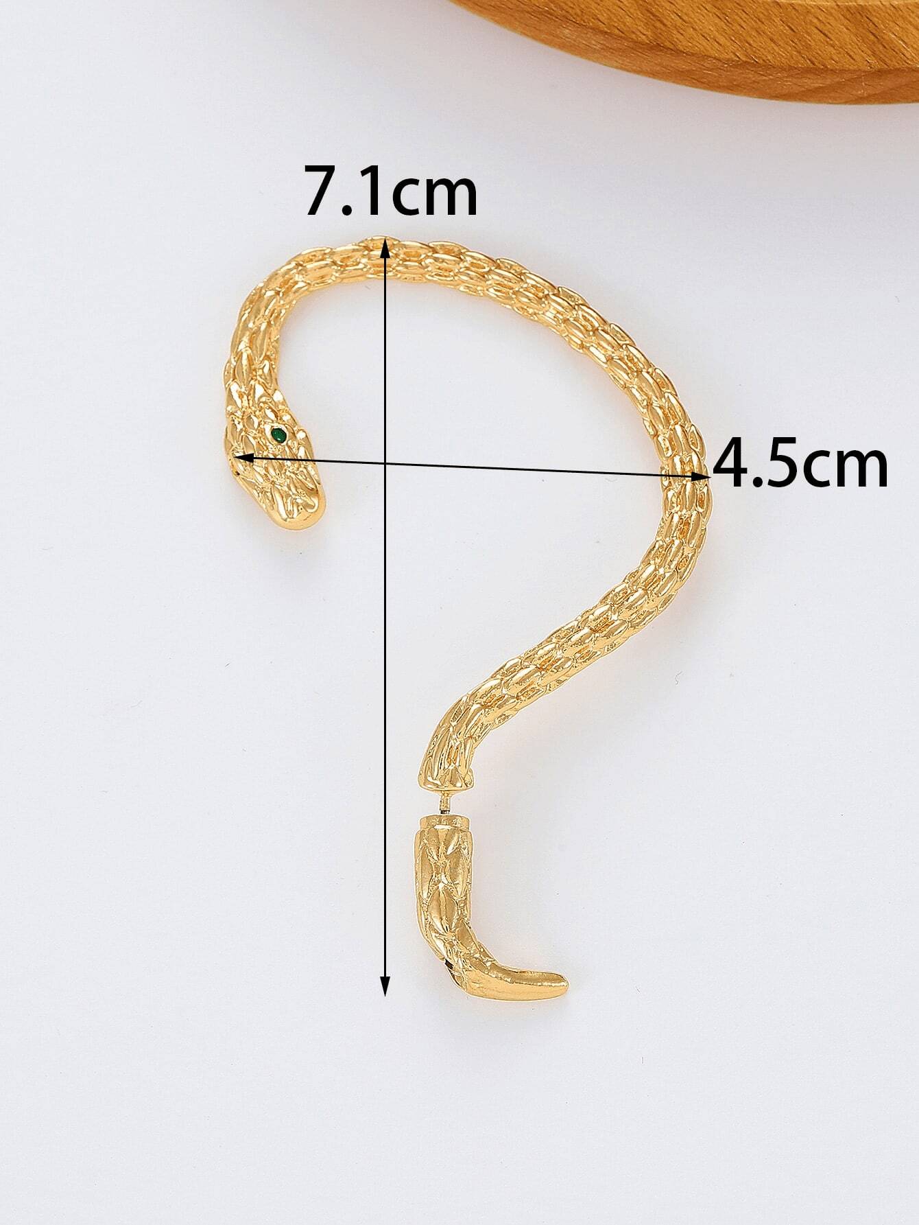 8025 1b-02-01 Una Pieza Vintage Serpiente Envoltura Gancho De Oreja Pendientes Gótico Clip Joyería Para Mujeres