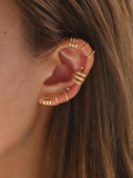 15374 1b-074 Pendientes Simples Con Clip 7 Pzas