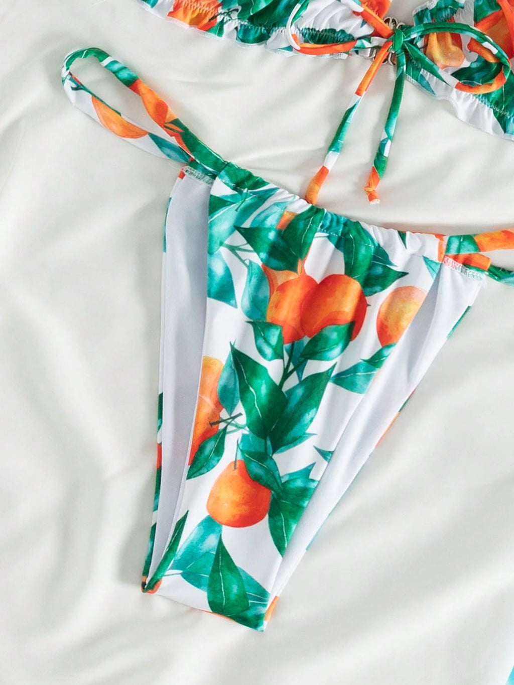 19945 1a-009 Conjunto de bikini de planta tropical con lazo delantero 2Pzs