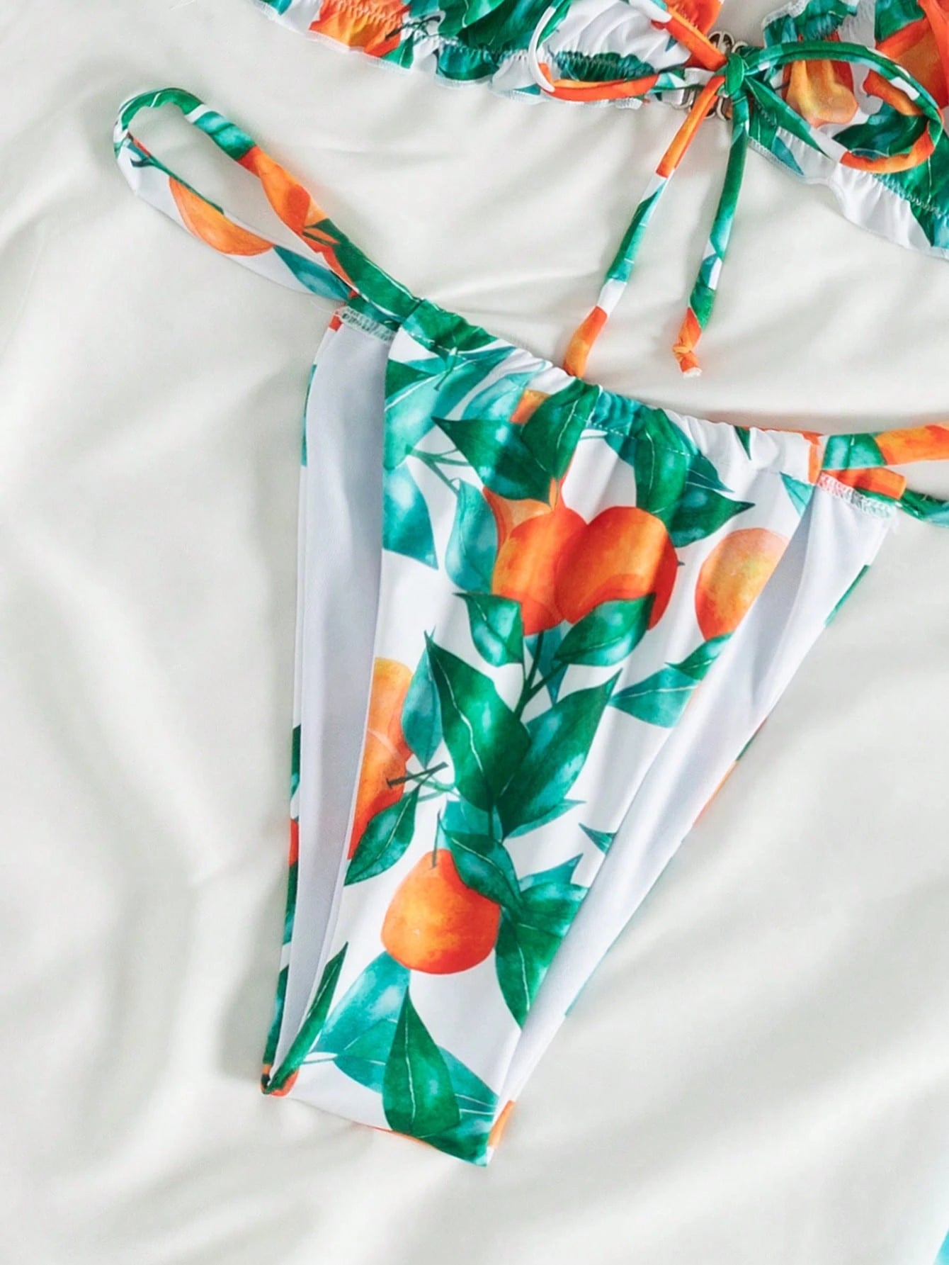 19945 1a-009 Conjunto de bikini de planta tropical con lazo delantero 2Pzs