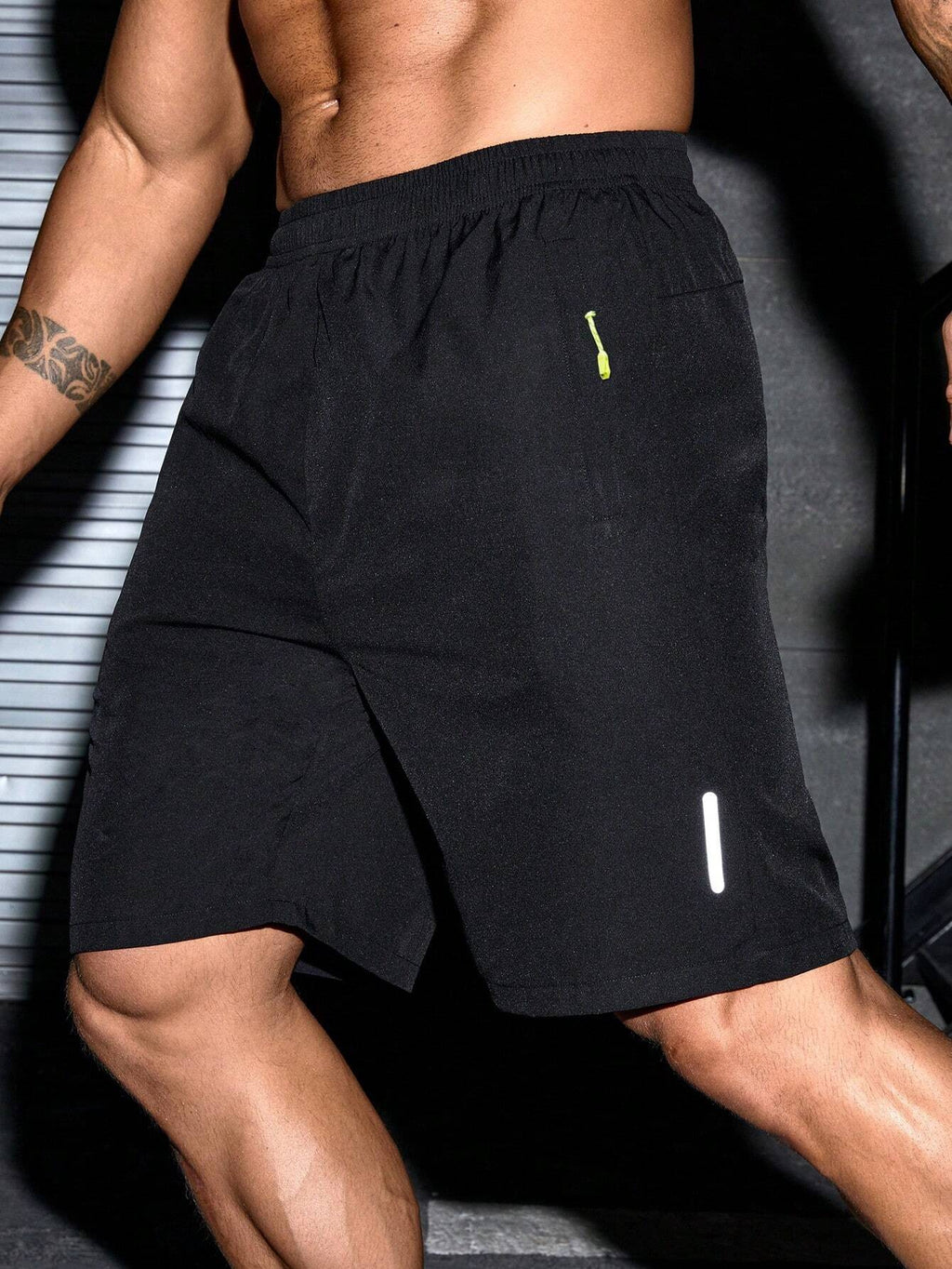 9852 1t-006 Shorts deportivos cremallera con bolsillo oblicuo