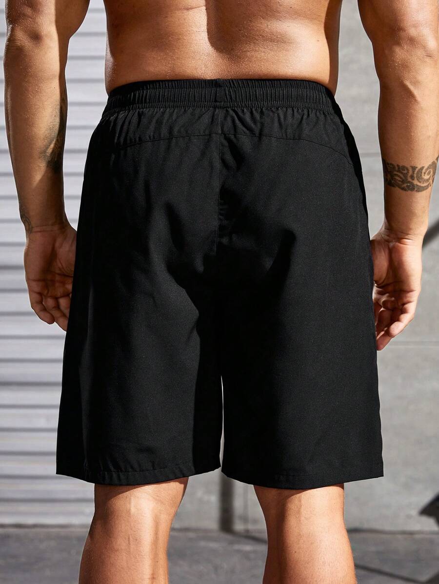 9852 1t-006 Shorts deportivos cremallera con bolsillo oblicuo