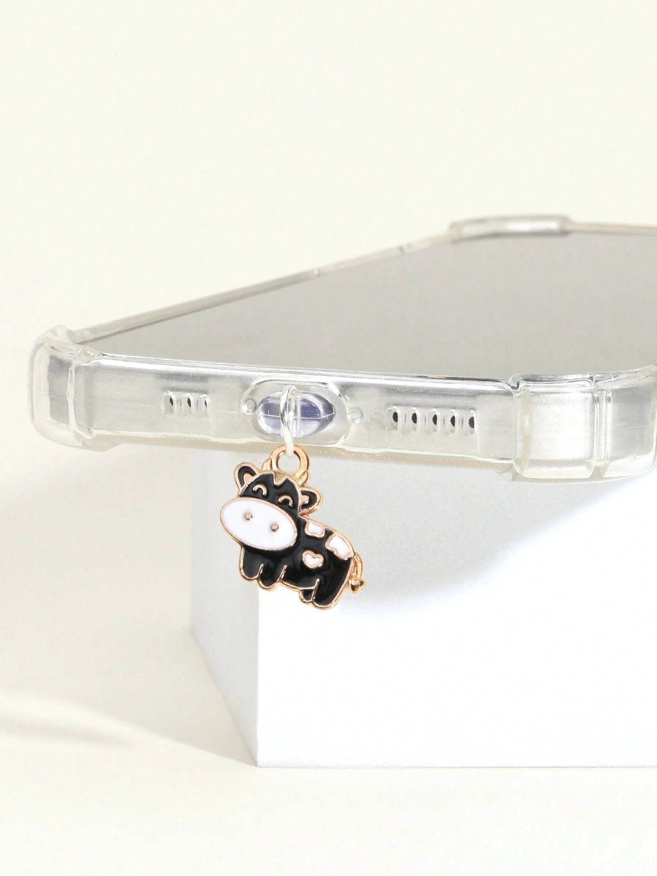 7114 2t-341 Una Pieza Tapón De Polvo Con Forma De Vaca Para Puerto De Carga Y Puerto De Datos