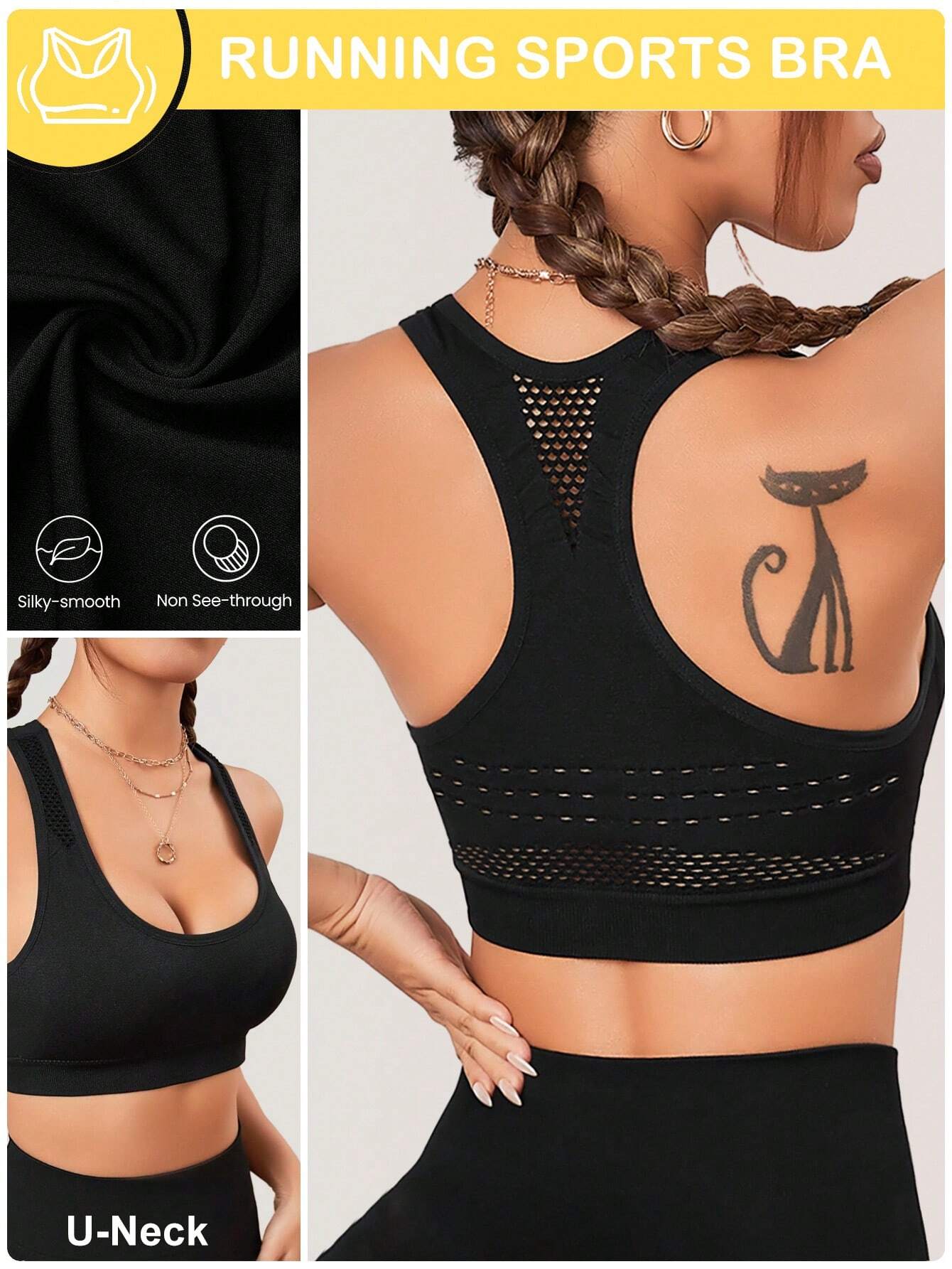 8904 1t-007 Sujetador deportivo con abertura de espalda nadador