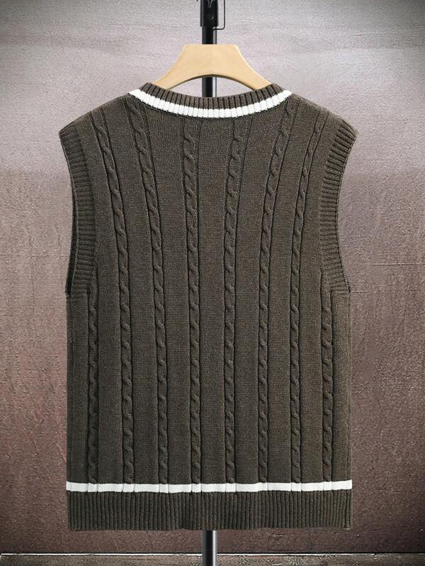 7813 a08-08 Chaleco Para Hombre Con Borde A Rayas