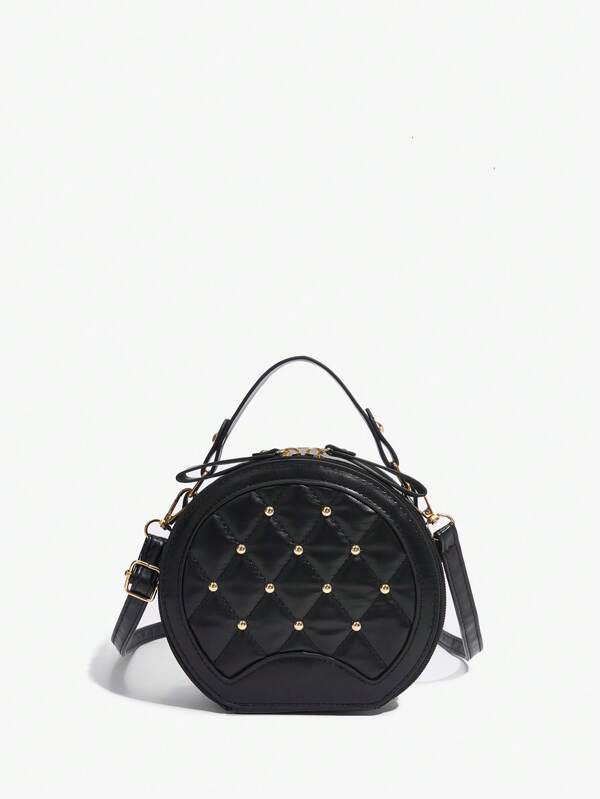 8145 1t-002 Un Bolso Pequeño Redondo Con Cadena para mujer